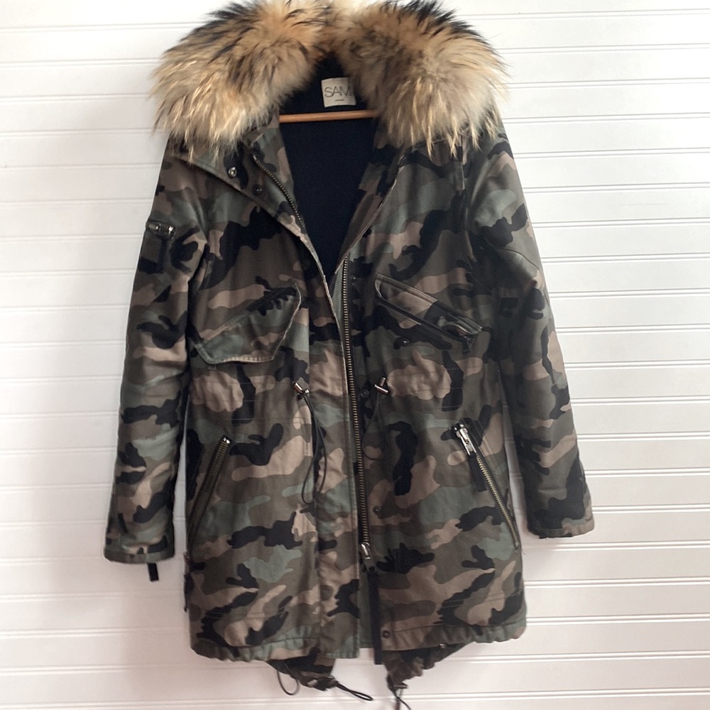 SAM.NYC Raccoon Fur Coat